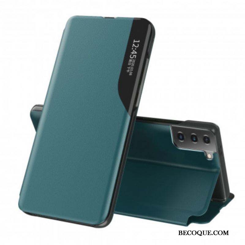 View Cover Samsung Galaxy S21 5G Simili Cuir Texturé