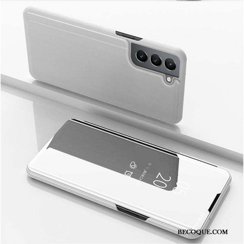 View Cover Samsung Galaxy S22 5G Miroir et Simili Cuir