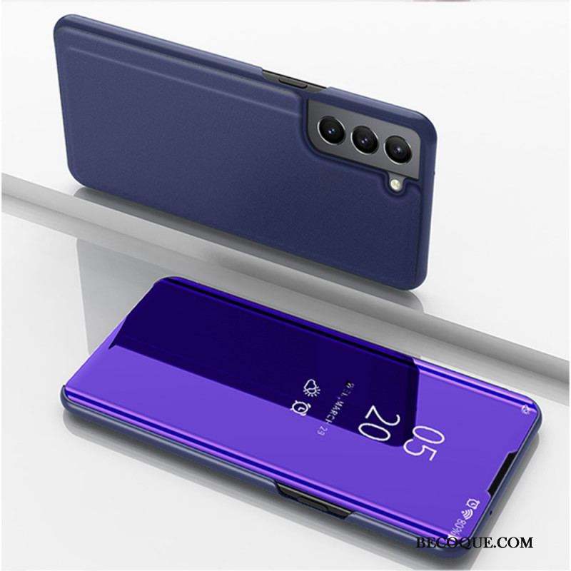 View Cover Samsung Galaxy S22 5G Miroir et Simili Cuir