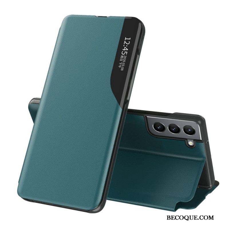 View Cover Samsung Galaxy S22 Plus 5G Simili Cuir Texturé