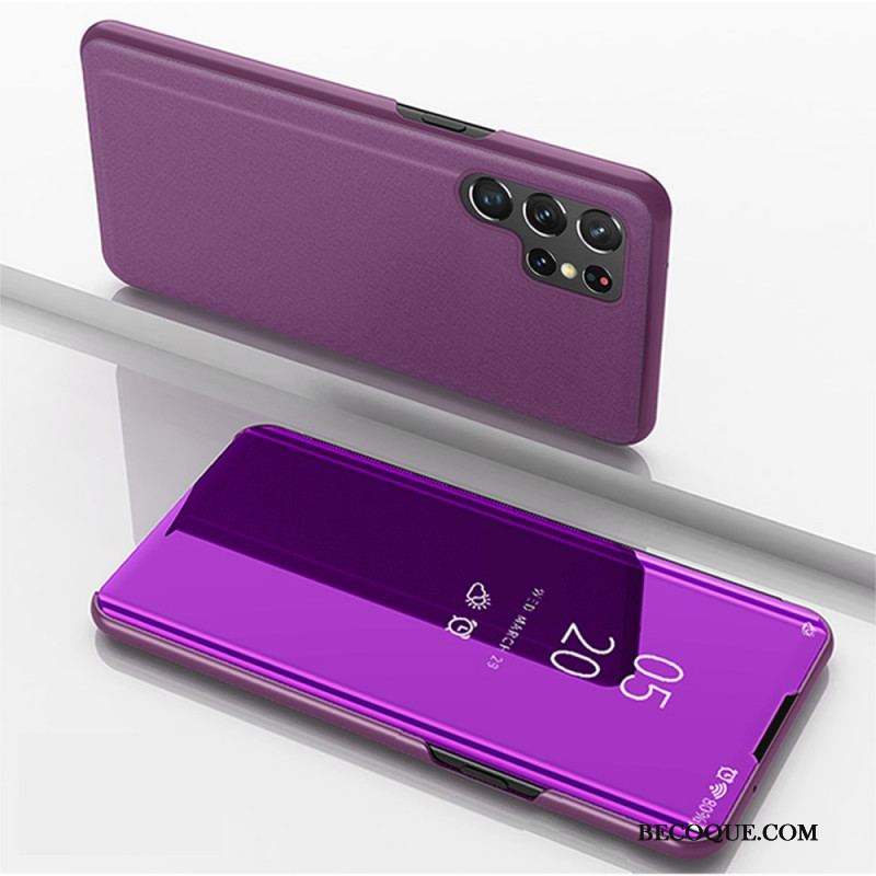 View Cover Samsung Galaxy S22 Ultra 5G Miroir et Simili Cuir