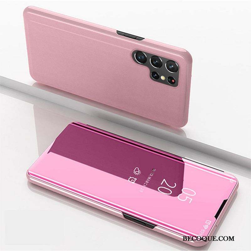 View Cover Samsung Galaxy S22 Ultra 5G Miroir et Simili Cuir