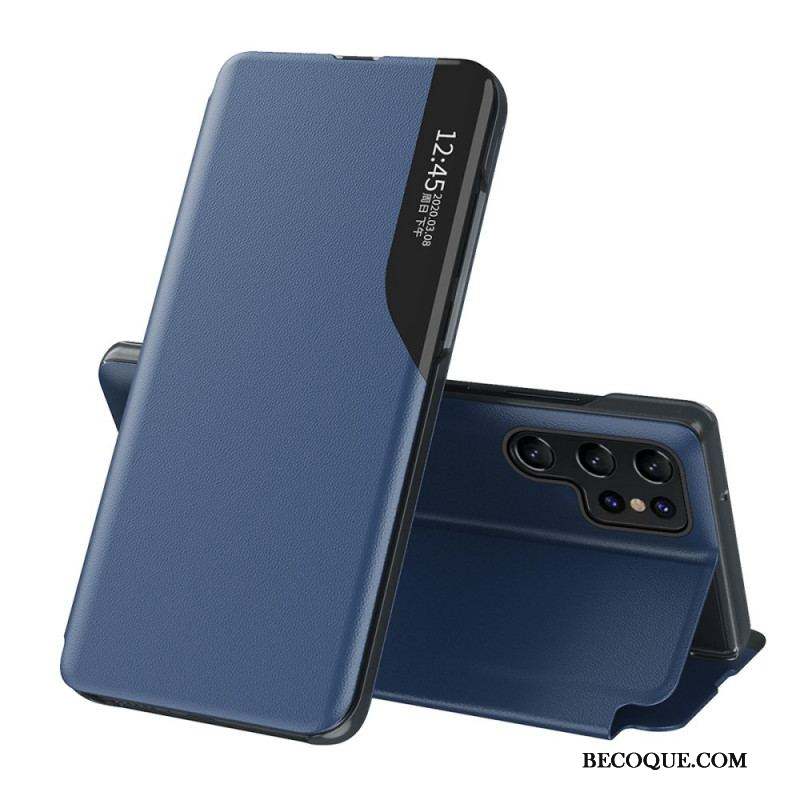 View Cover Samsung Galaxy S22 Ultra 5G Simili Cuir Texturé