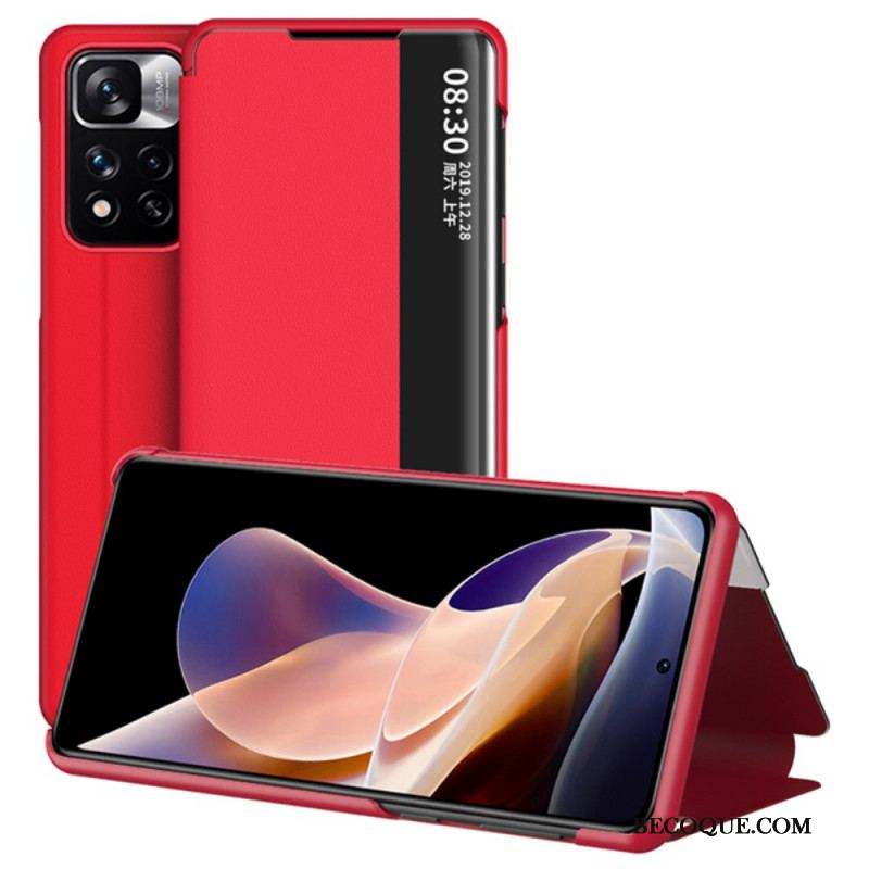 View Cover Xiaomi Redmi Note 11 Pro Plus 5G Simili Cuir Texturé