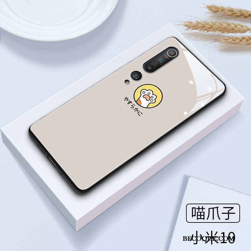 Xiaomi Mi 10 Charmant Fluide Doux Amoureux Silicone Coque De Téléphone Chat