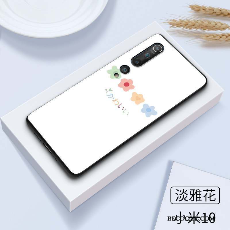 Xiaomi Mi 10 Charmant Fluide Doux Amoureux Silicone Coque De Téléphone Chat