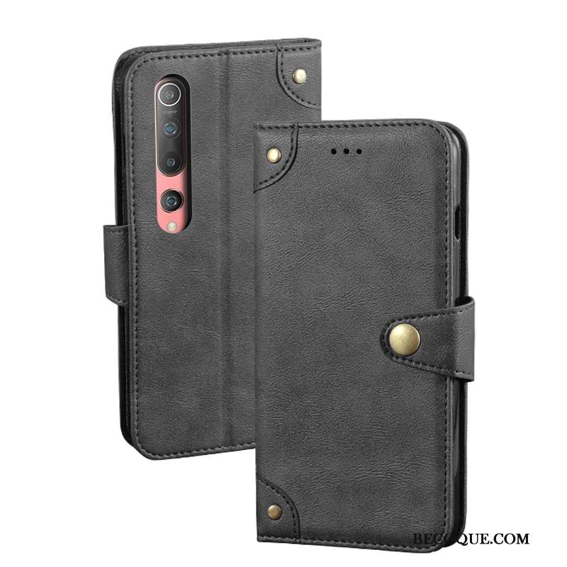 Xiaomi Mi 10 Coque Bordure Housse Étui Étui En Cuir Personnalité Protection