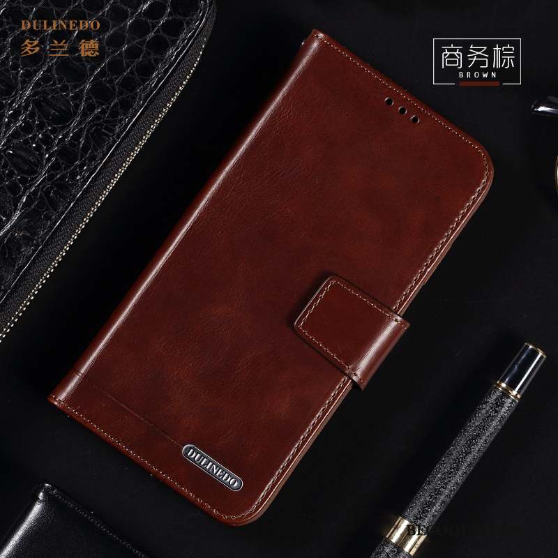 Xiaomi Mi 10 Coque Housse Étui En Cuir Tout Compris Net Rouge Carte Petit