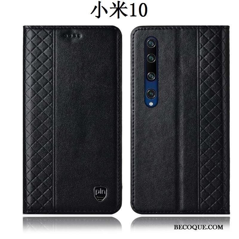 Xiaomi Mi 10 Coque Incassable Étui En Cuir Rouge Housse Protection Tout Compris