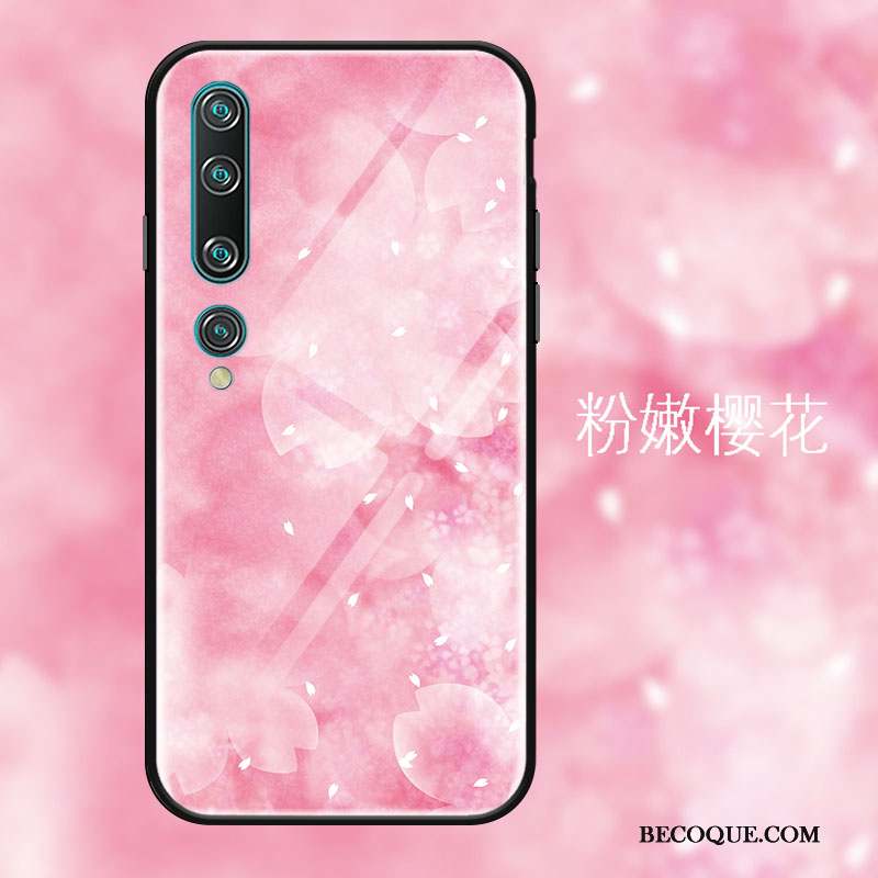 Xiaomi Mi 10 Coque Sakura Petit Ornements Suspendus Miroir Rêver Frais