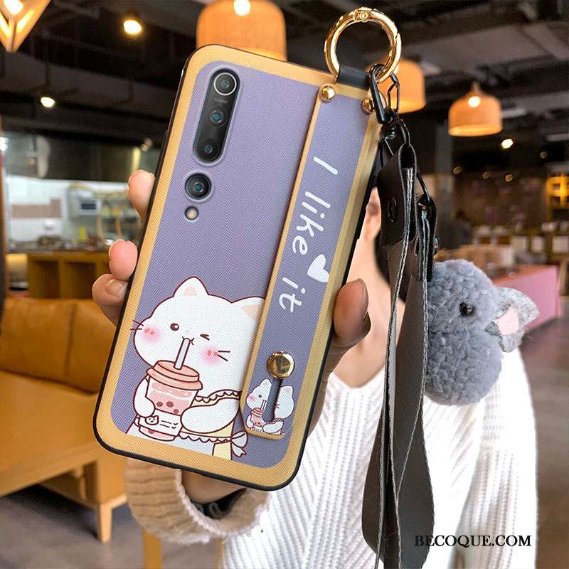 Xiaomi Mi 10 Créatif Coque Rose Dessin Animé Petit Personnalité