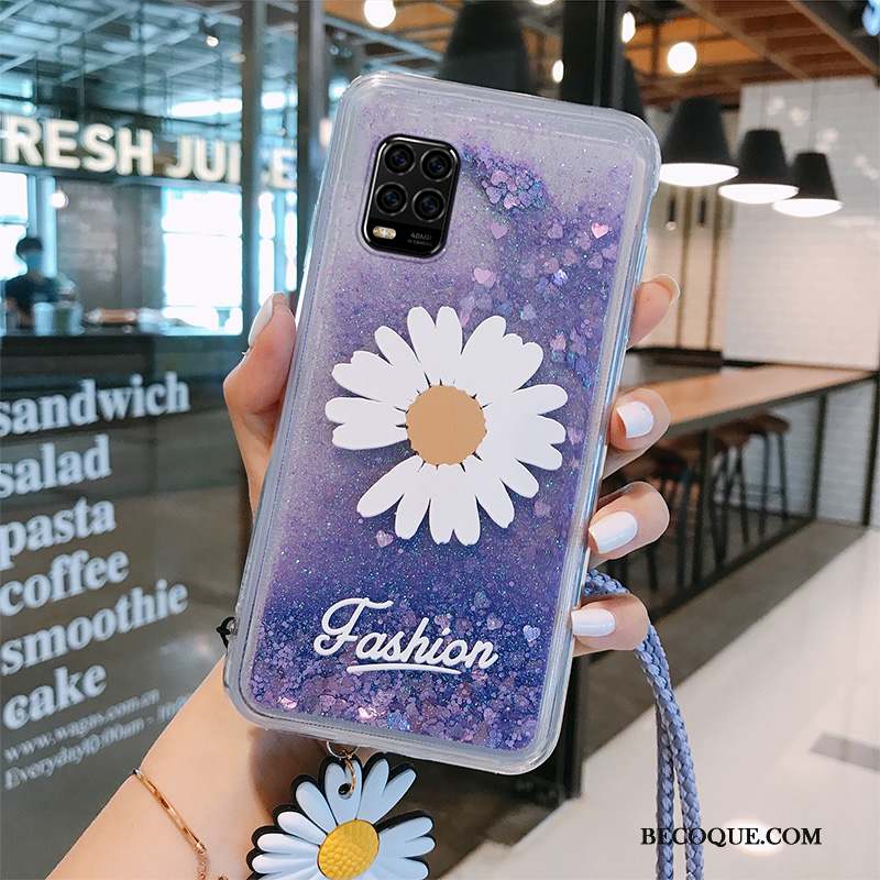 Xiaomi Mi 10 Lite Coque Petite Marguerite Violet Créatif Tout Compris Personnalité Incassable