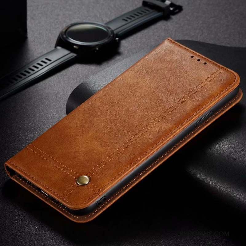 Xiaomi Mi 10 Lite Étui Cuir Véritable Petit Étui En Cuir Jeunesse Coque De Téléphone