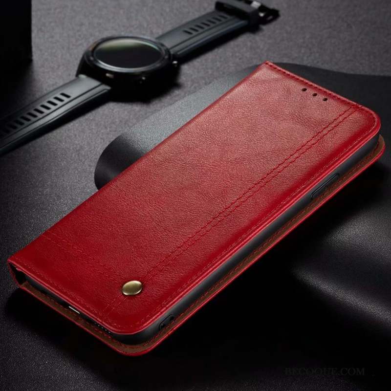 Xiaomi Mi 10 Lite Étui Cuir Véritable Petit Étui En Cuir Jeunesse Coque De Téléphone