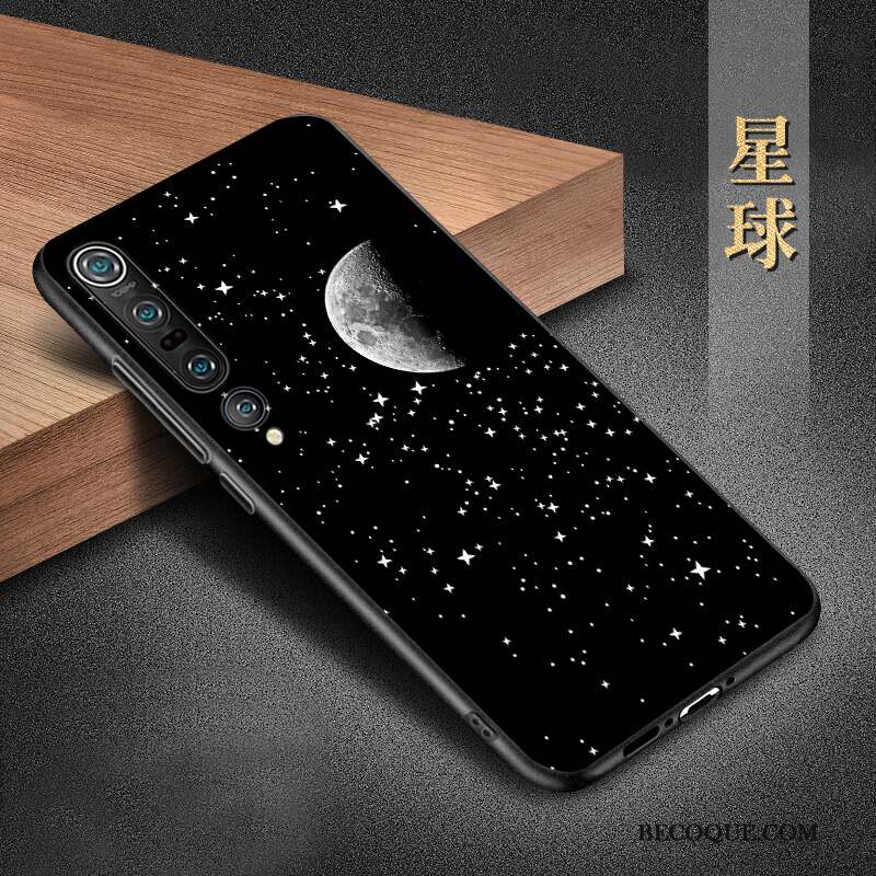 Xiaomi Mi 10 Pro Coque Délavé En Daim Téléphone Portable Protection Bleu Incassable Silicone