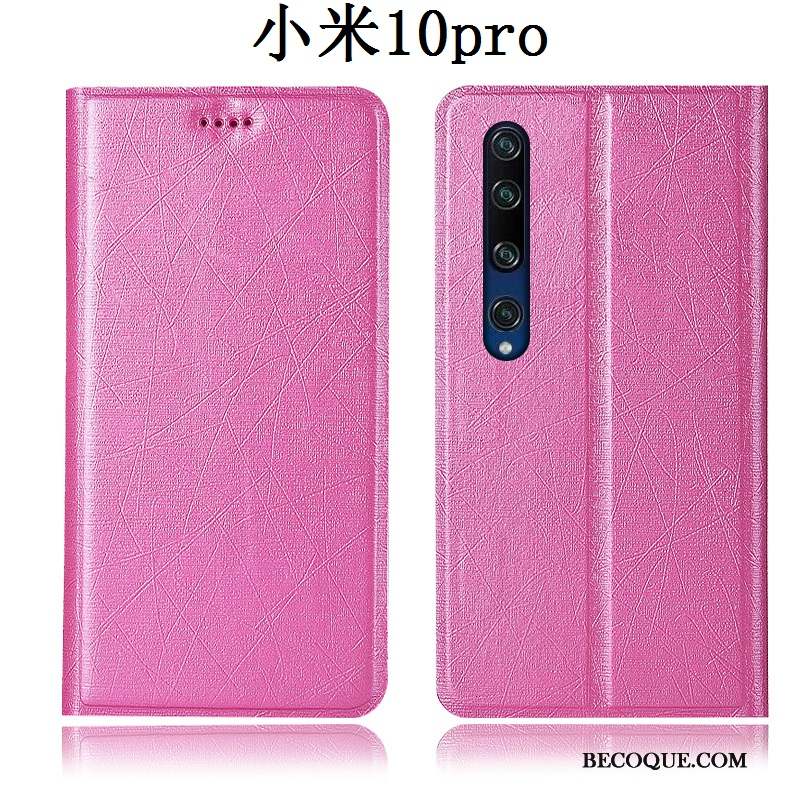 Xiaomi Mi 10 Pro Coque Incassable Bleu Petit Soie Protection Housse