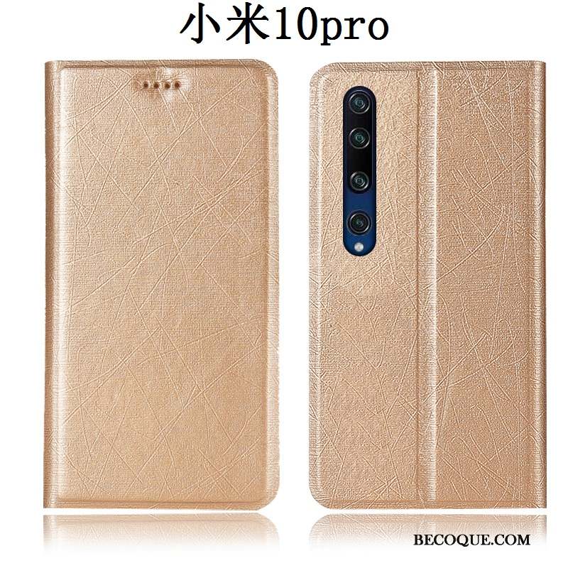 Xiaomi Mi 10 Pro Coque Incassable Bleu Petit Soie Protection Housse