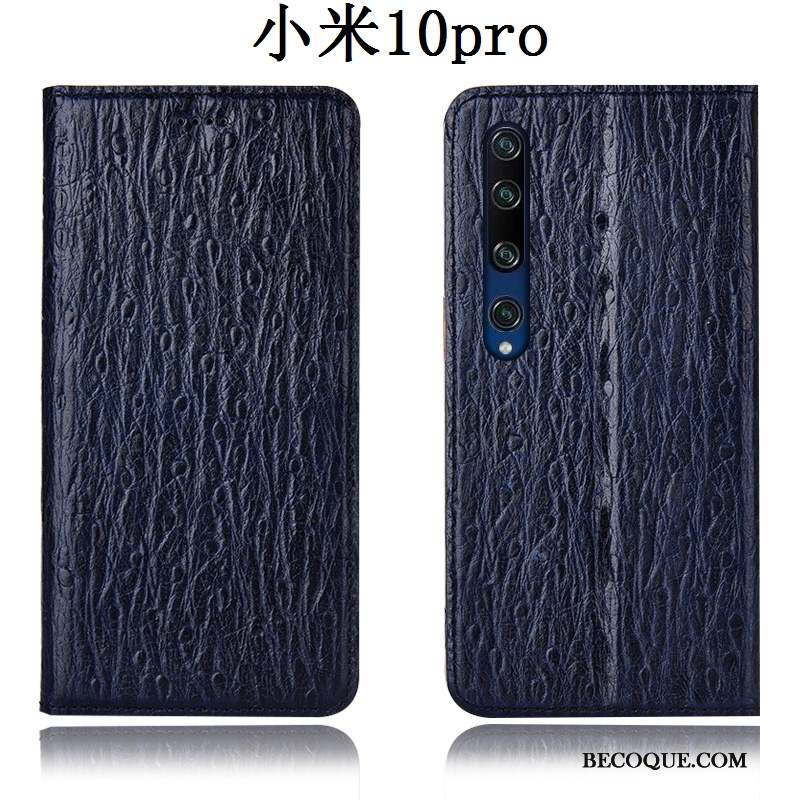 Xiaomi Mi 10 Pro Coque Oiseau Petit Housse Tout Compris Étui En Cuir Rouge