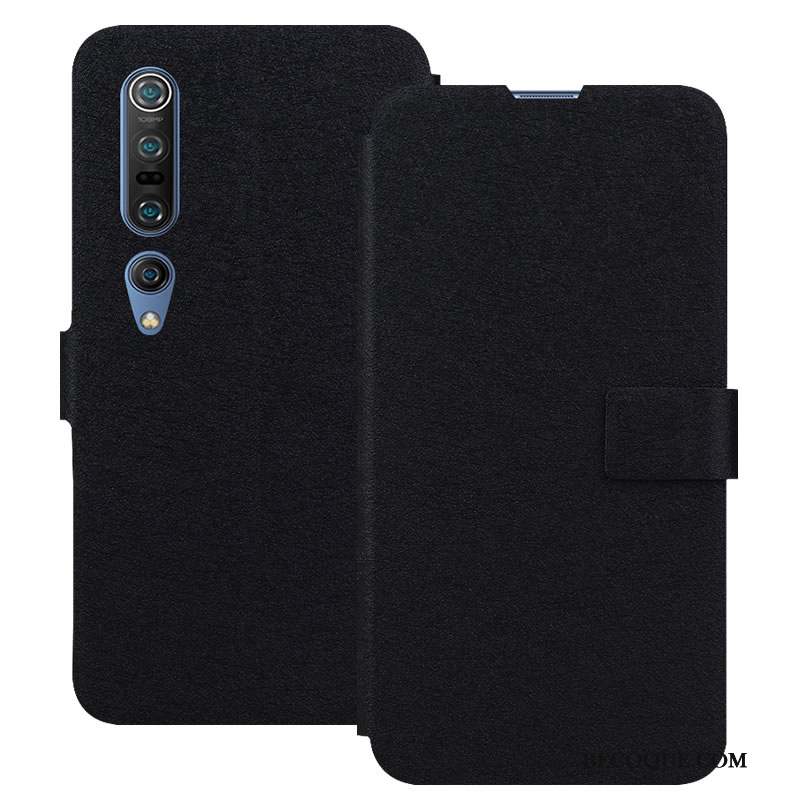 Xiaomi Mi 10 Pro Coque Protection Boucle Carte Petit Bleu Housse