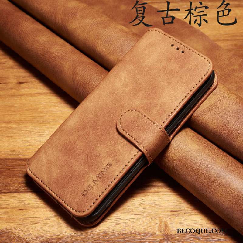 Xiaomi Mi 10 Pro Housse Business Vintage Étui En Cuir Coque De Téléphone Tout Compris