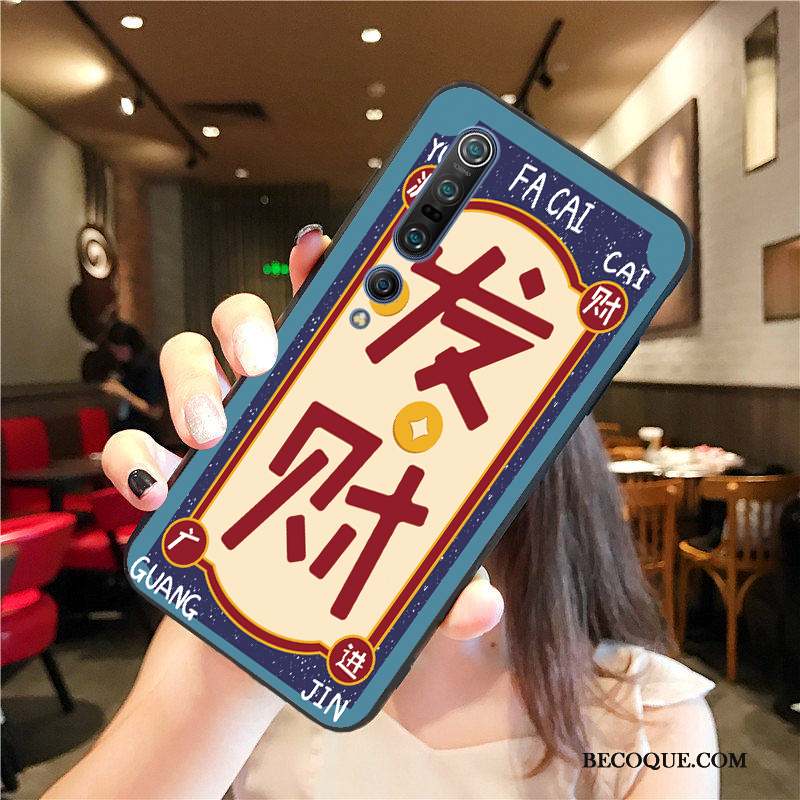 Xiaomi Mi 10 Pro Mince Coque De Téléphone Mode Délavé En Daim Silicone Net Rouge