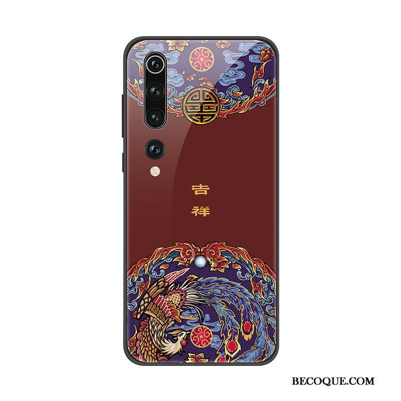 Xiaomi Mi 10 Verre Protection Tendance Coque De Téléphone Petit Marque De Tendance