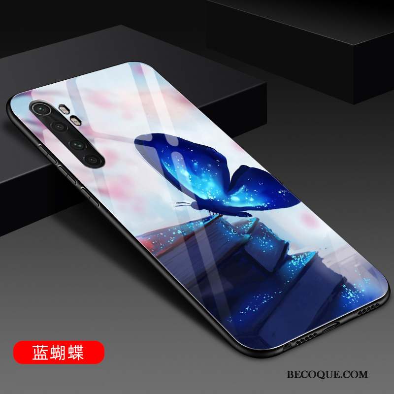 Xiaomi Mi Note 10 Lite Coque Amoureux Petit Fluide Doux Verre Silicone Jeunesse