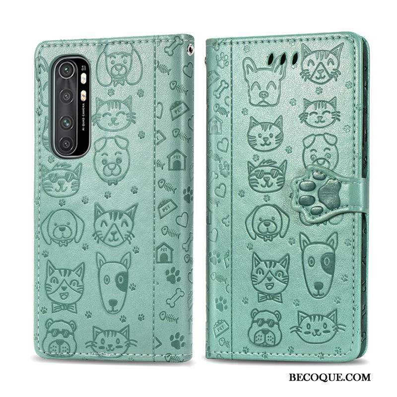 Xiaomi Mi Note 10 Lite Coque Ornements Suspendus Dessin Animé Petit En Relief Protection Chat