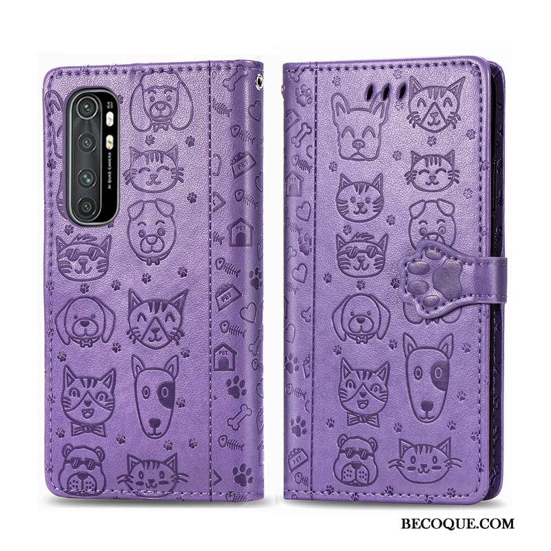 Xiaomi Mi Note 10 Lite Coque Ornements Suspendus Dessin Animé Petit En Relief Protection Chat