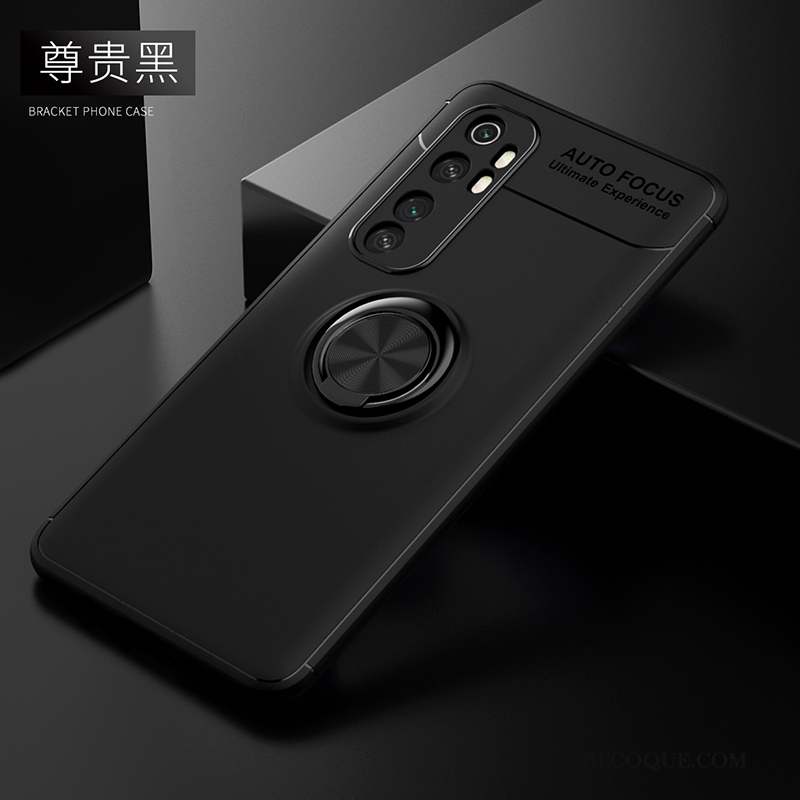 Xiaomi Mi Note 10 Lite Coque Protection Silicone Délavé En Daim Magnétisme Jeunesse Support