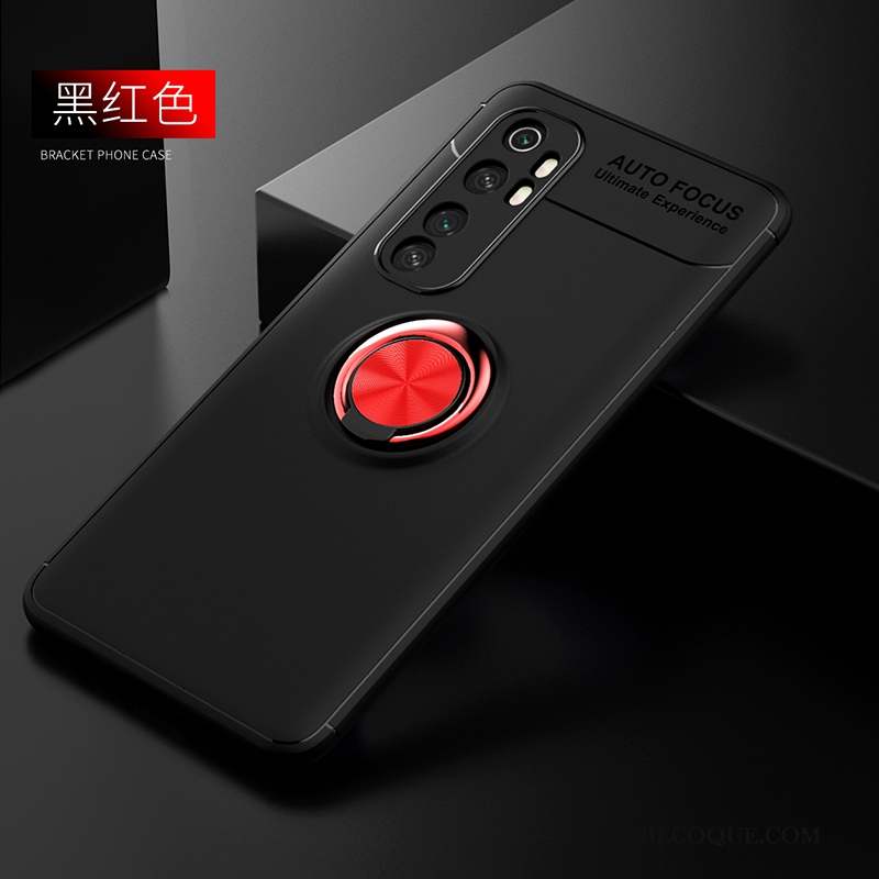 Xiaomi Mi Note 10 Lite Coque Protection Silicone Délavé En Daim Magnétisme Jeunesse Support