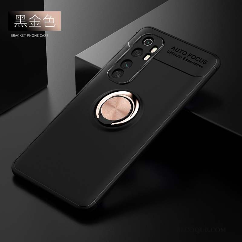 Xiaomi Mi Note 10 Lite Coque Protection Silicone Délavé En Daim Magnétisme Jeunesse Support