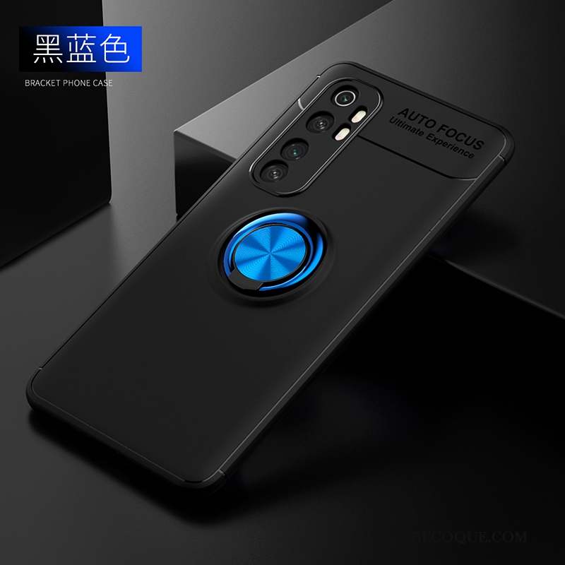 Xiaomi Mi Note 10 Lite Coque Protection Silicone Délavé En Daim Magnétisme Jeunesse Support