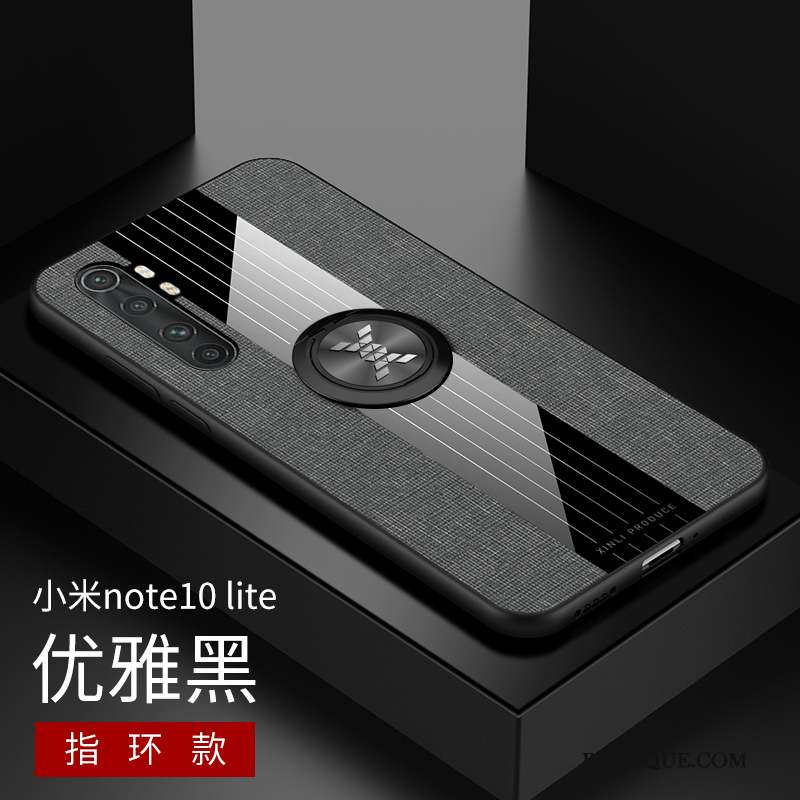 Xiaomi Mi Note 10 Lite Coque Pu Difficile Incassable Mode Téléphone Portable Simple