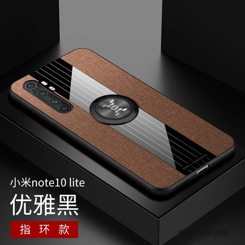 Xiaomi Mi Note 10 Lite Coque Pu Difficile Incassable Mode Téléphone Portable Simple