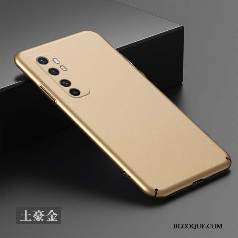 Xiaomi Mi Note 10 Lite Difficile Tout Compris Simple Petit Coque De Téléphone Or