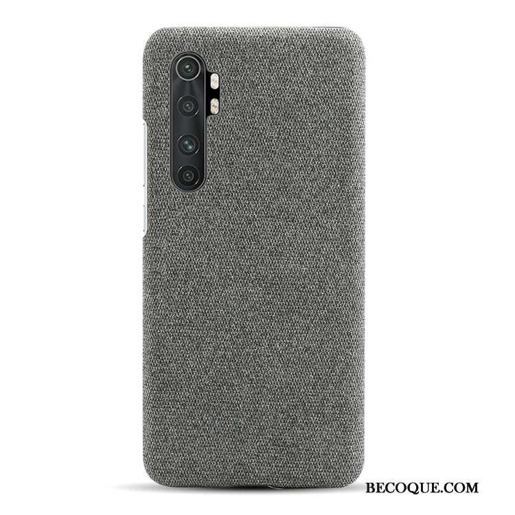 Xiaomi Mi Note 10 Lite Sac Personnalité Gris Cuir Coque De Téléphone Jeunesse