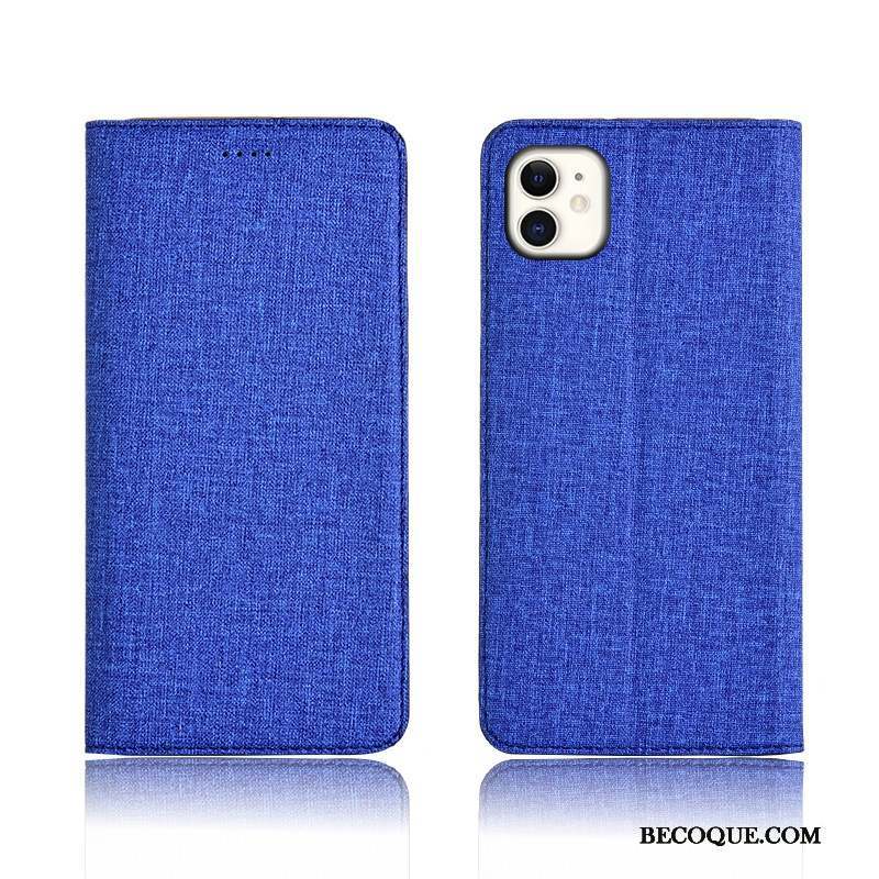 iPhone 11 Coque Bleu Protection Silicone Créatif Étui Clamshell