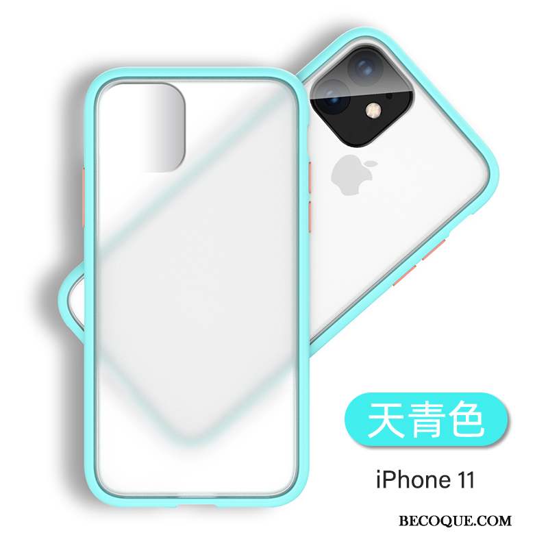 iPhone 11 Coque De Téléphone Incassable Marque De Tendance Jaune Transparent Délavé En Daim