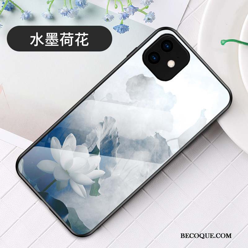 iPhone 11 Coque Nouveau Protection Blanc Verre Simple Étui