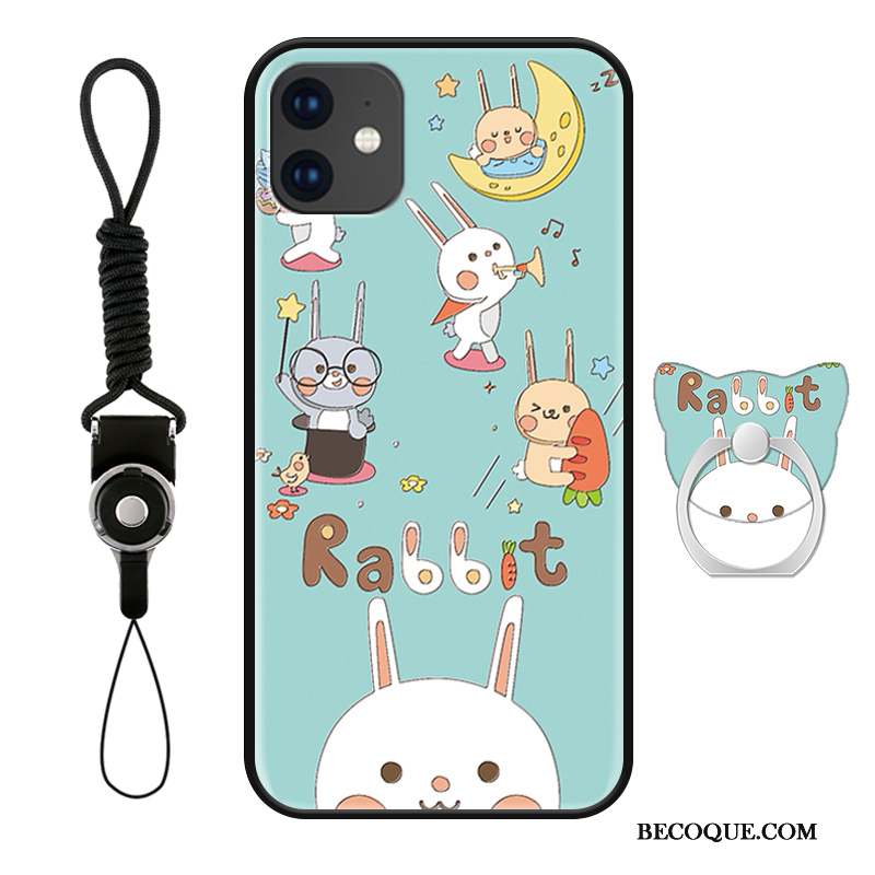 iPhone 11 Coque Protection Frais Cœur Support Anneau Dessin Animé