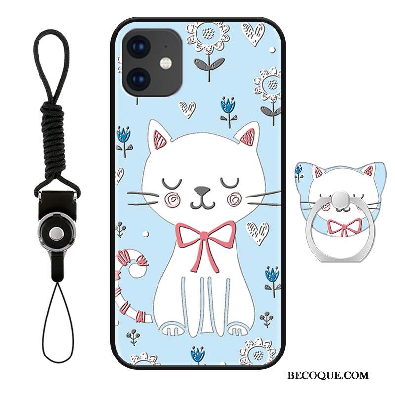 iPhone 11 Coque Protection Frais Cœur Support Anneau Dessin Animé