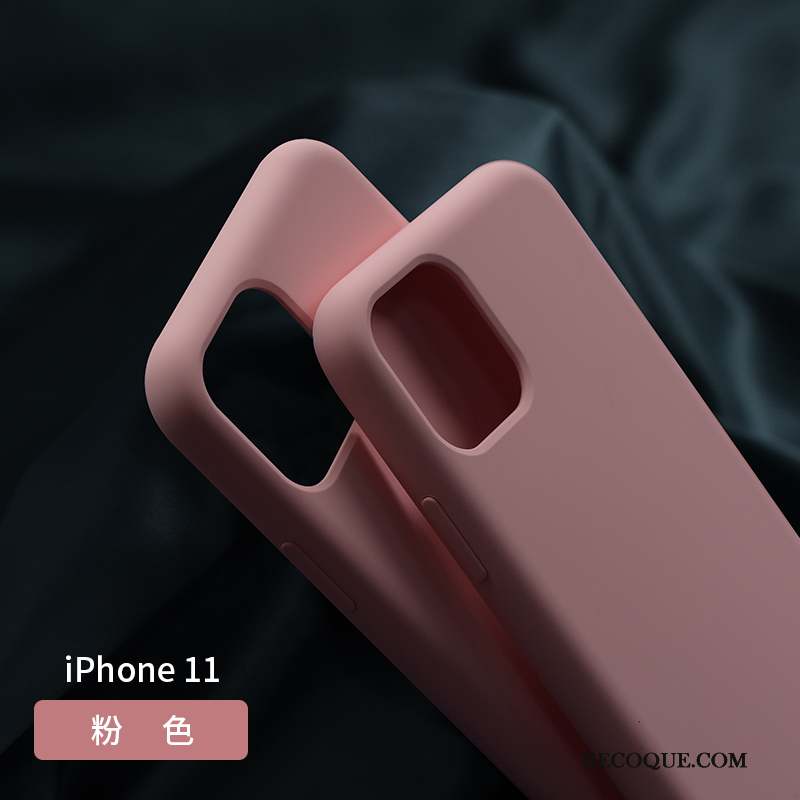 iPhone 11 Coque Tout Compris Fluide Doux Vert Foncé Jaune Silicone Protection