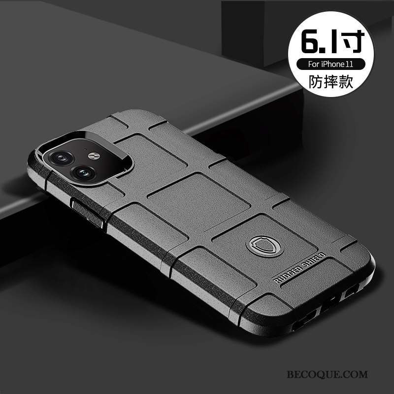 iPhone 11 Coque Téléphone Portable Incassable Tout Compris Protection Créatif Marque De Tendance
