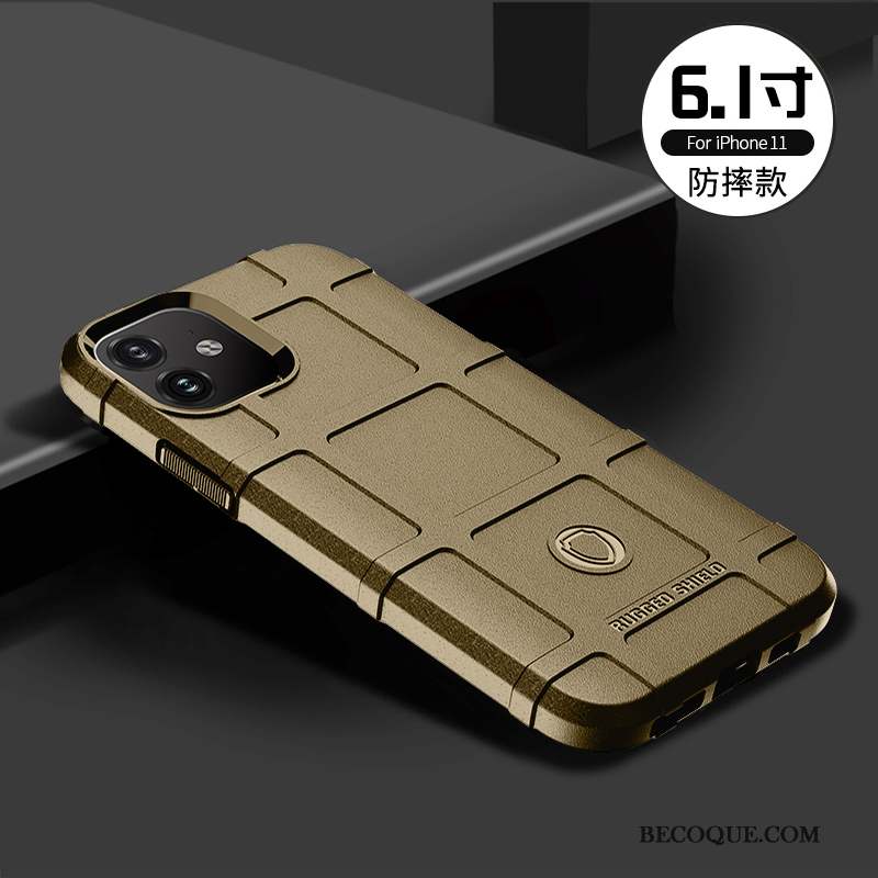 iPhone 11 Coque Téléphone Portable Incassable Tout Compris Protection Créatif Marque De Tendance