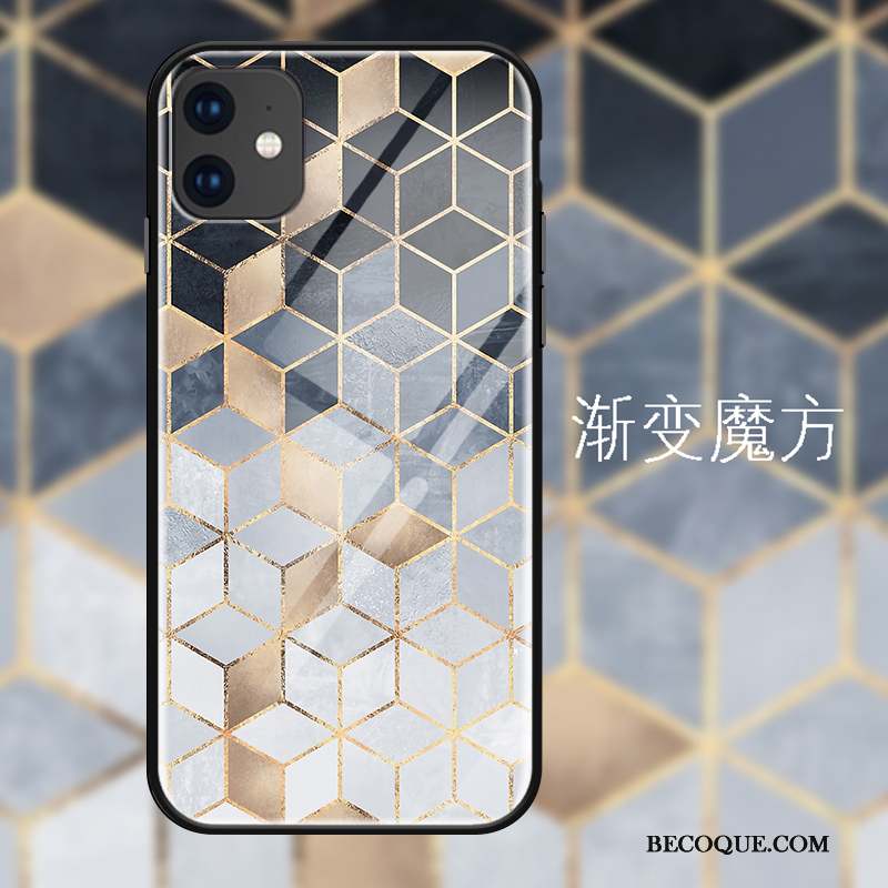 iPhone 11 Dégradé Étui Coque De Téléphone Verre Créatif Protection