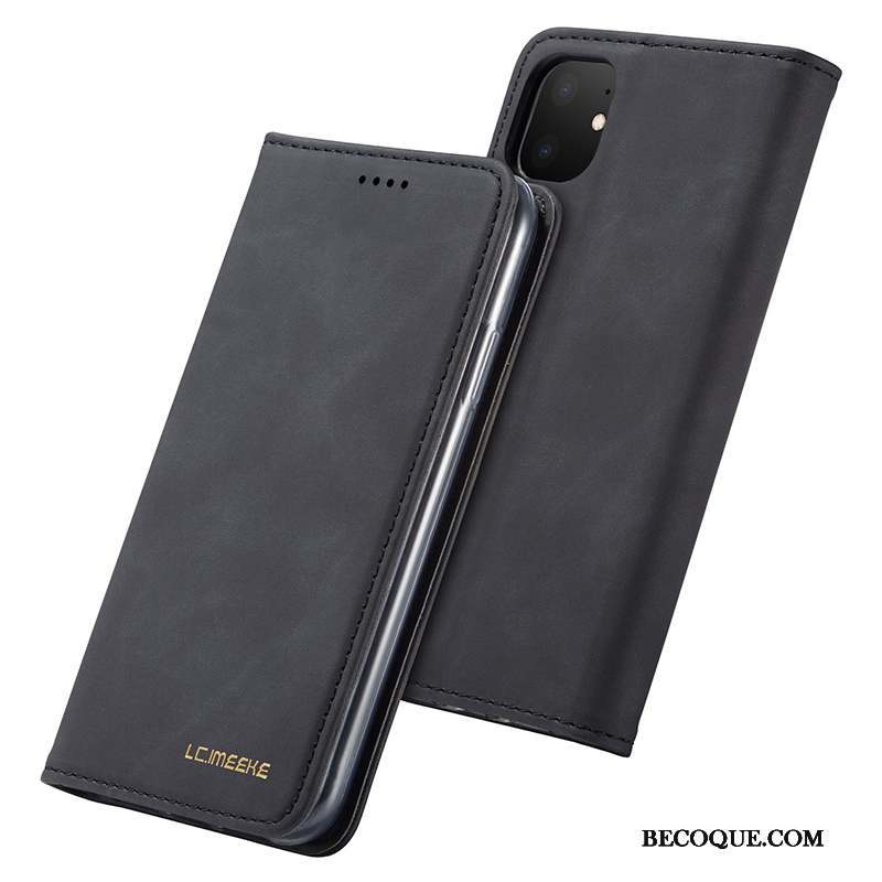 iPhone 11 Housse Cuir Luxe Incassable Coque De Téléphone Qualité