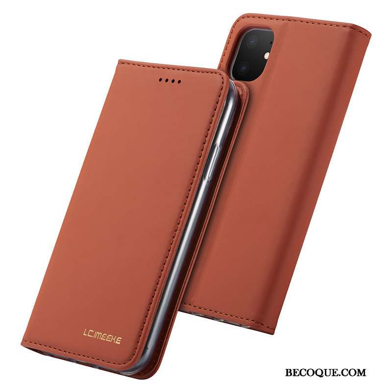 iPhone 11 Housse Cuir Luxe Incassable Coque De Téléphone Qualité