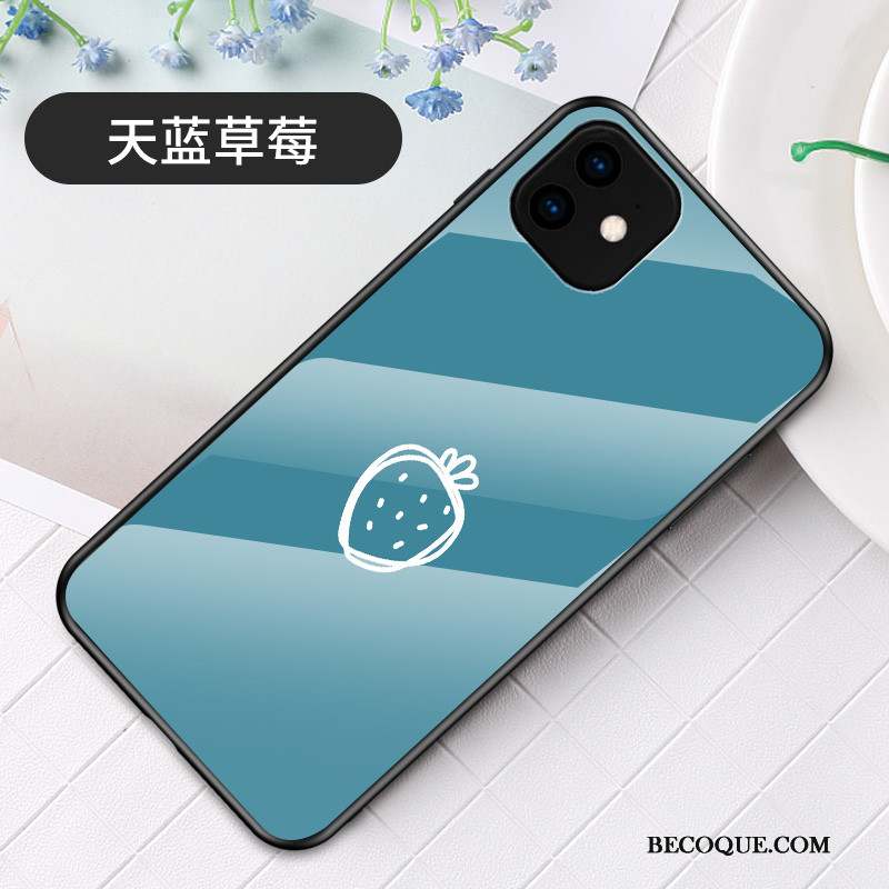 iPhone 11 Marque De Tendance Nouveau Fraise Simple Coque Difficile