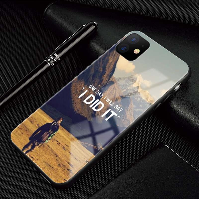 iPhone 11 Paysage Coque De Téléphone Tout Compris Verre Protection Bleu